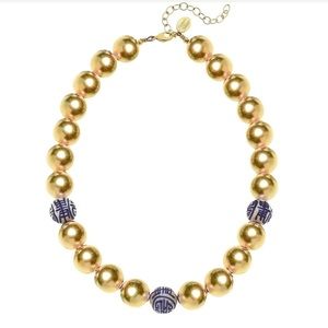 Susan Shaw blue and white and gold Margaret necklace